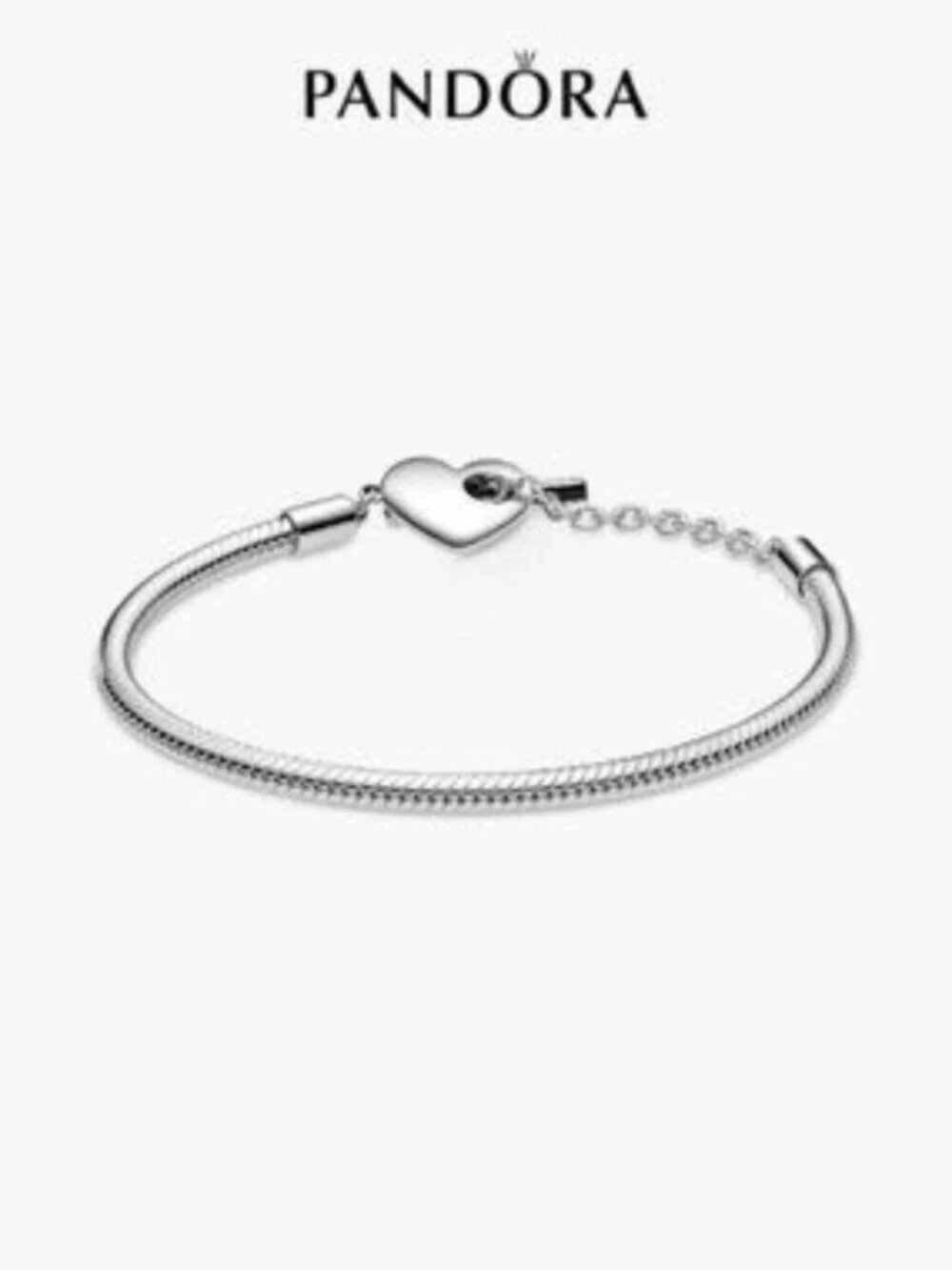 Pandora Heart T-Bar Snake Chain Bracelet